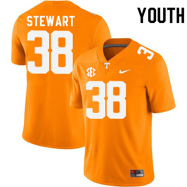 Youth #38 Andre Stewart Tennessee Volunteers College Football Jerseys Stitched-Orange